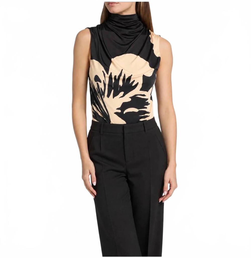 NEW JOHANNA ORTIZ women's legendario floral thong bodysuit in black